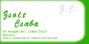 zsolt csaba business card